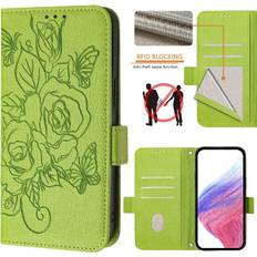 Motorola Moto Edge 50 Ultra Mobile Phone Covers GANGXUN Green Case for Motorola Moto G55 Pu Leather Magnetic Wallet