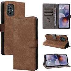 Mobile Phone Accessories GANGXUN Brown Case for Motorola Moto G55 5G Card Slots Cover