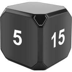 Jojomino Cube-Timer Sensor Flip Meditation Management and Countdown 5-15-25-45 Min Black Kitchen Timer