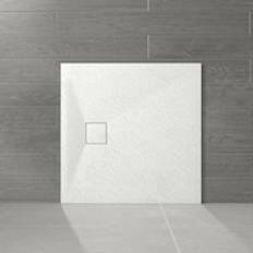 800 x 800mm White SMC Square Slate Effect Bathroom Shower Enclosure Tray