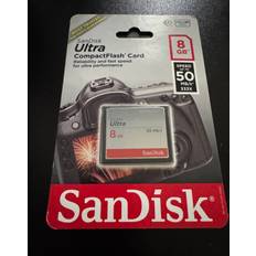 Memory Cards & USB Flash Drives SanDisk Ultra 8GB Compact Flash Memory Card 50Mb/s