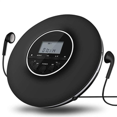 CD Players Typecat Portable CD Player MP3 Music Player with Stereo Earbuds Black