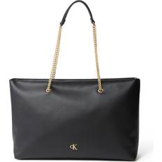 Shoppingväska Minimal Monogram 13" - Svart