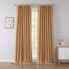 Curtains & Accessories Supreme Darkening Pencil Pleate Blackout Curtain & Drapes 168cm Width x 183'' Drop