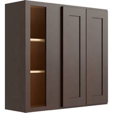 Kitchen Cabinets Reliabilt Parkstone 42-in W x 36-in H x 12-in D Espresso Blind Corner Wall Fully Assembled Plywood Cabinet Shaker - Brown