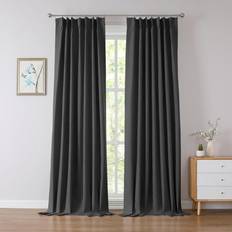 Curtains & Accessories Supreme Darkening Pencil Pleate Blackout Curtain & Drapes 168cm Width x 137cm Drop