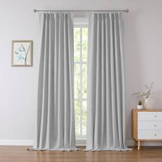 Curtains & Accessories Supreme Darkening Pencil Pleate Blackout Curtain & Drapes 168cm Width x 137cm Drop