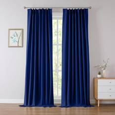 Curtains & Accessories Supreme Darkening Pencil Pleate Blackout Curtain & Drapes 168cm Width x 137cm Drop