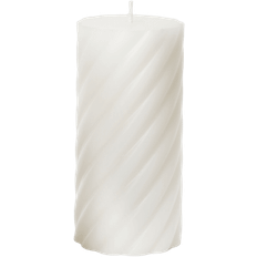 Åhléns Home Vridet Blockljus 14 cm Ljus & Ljusstakar Vit Stearinljus