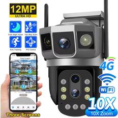 Surveillance Cameras Vstarcam 12MP Three Screens 4G WiFi IP Camera