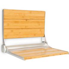 Taburetes de Ducha OneConcept Arielle Deluxe Silla Para Ducha Bambú Aluminio Plegable 160 kg
