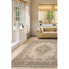 Eden Medallion Natural Coloured Large Indoor Outdoor Area Rug 160/230 cm