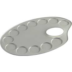Paletten Talens Ovale Mischpalette mit 12 Mischfächern aus Metall