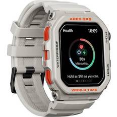 Zeblaze Ares GPS Smart Watch Built-in Alexa and GPS Make Answer Phone Calls Smartwatch Heart Rate Moon White