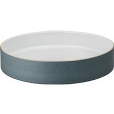 Microwave Safe Serving Trays Denby Impression Charcoal Blue Straight Round Seconds Serving Tray