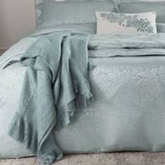 Florals Blankets Atea Throw Duck Egg 130cm x 170cm Blankets Blue