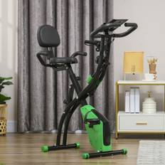 Exercise Bikes Homcom 2-In-1 Folding Exercise Bike with 8-Level Magnetic Resistance Green