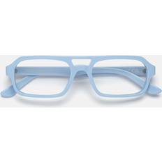 Glasögon & Läsglasögon Retrosuperfuture Unisex A7Y HA Numero 128 Azzurro Optiska Bågar Acetat Ljusblå Fyrkantig