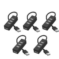 Jojomino 5 Pcs USB Multi 2.0 Hub USB Splitter Power Adapter