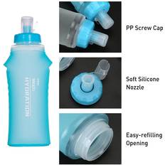 Kökstillbehör Tomtop Jms 2 Pcs 500ml TPU Soft Flask Collapsible Sports Water Bottle 0.5L