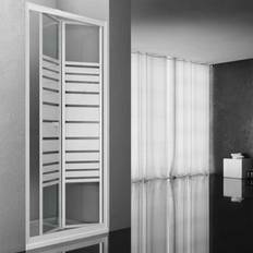 Angoli Doccia Porta Doccia A Soffietto Book Cristallo Temprato 96-100x190 cm Bianco