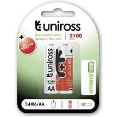 Uniross Ni-MH AA HR06 Genopladelige Batterier 2100mAh 2 stk