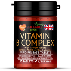 Vitamins & Supplements Vitamin B Complex 180 Tablets B1 B2 B3 B5 B6 B12