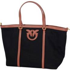 Pinko Bags Pinko Women's Miranda Shopper Classic Canvas And Leather - Black