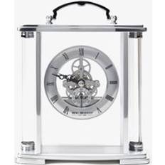 Wm. Widdop WM Widdop Silver Skeleton Mantel W2919 Table Clock