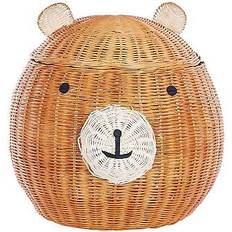 Beliani Boxes & Baskets Beliani Rattan Bear Natural Himba Basket