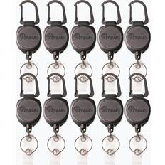 Key-Bak Sidekick Professional Heavy Duty Self Retracting ID Badge - Black