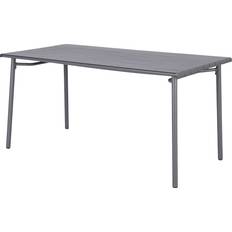 GoodHome Lithari Metal Grey Dark Shadow 4 Seater Rectangular Dining Table