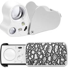 Magnifiers & Loupes Tlily 2 Pieces Jewelers Loupe 30X 60X 90X