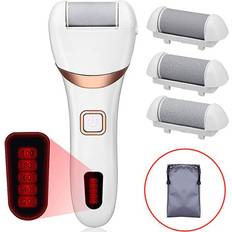 STOYOTU Electric Foot File Hard Skin Cracked Heels Remover Pedicure with 3 Replacement Rollers