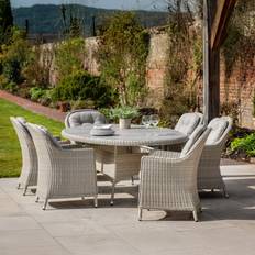 Bloomsbury Market Holton 6 Seater Oval - Grey Patio Dining Set