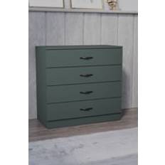 Home Discount Riano 4 Drawers Storage Green One Size Chest of Drawer