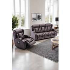 More4Homes Caesar Manual Recliner Bonded Leather 1+3 Seater Set Sofa