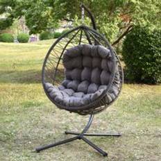 Artemis Home Lynton Garden Hanging Egg Chair Dark Grey One Size