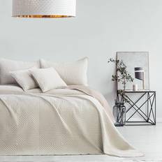 220.0 cm Sängöverkast AmeliaHome Sprei Beige Cappucino 220x240 Dubbelzijdig Ultrasoon
