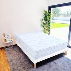 Ensembles de Lit Ensemble Matelas 140x190 cm 24 cm Blanc Ep 13cm