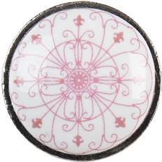 Deurklinken Clayre & Eef Deurknop Ø 3 cm Roze Keramiek Rond