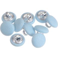10pcs Fabric Cloth Covered Button 10mm Metal Round Sewing Buttons