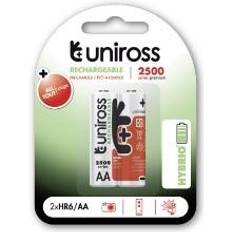 Uniross Ni-MH AA HR06 Genopladelige Batterier 2500mAh 2 stk