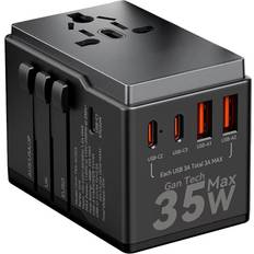 Reseadaptrar Dudao A35 Universal Reseadapter Svart