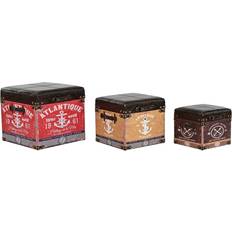 Small Boxes on sale Home ESPRIT Set of Vintage Decorative Boxes in Brown Multicolour Polyurethane Wood Small Box