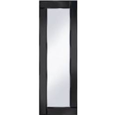 Interior Details Furniture In Fashion Bevelled Black 120 x 40 Narrow Wall Mirror