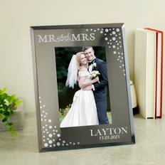 Diamante Mr And Mrs 6 x 4 in Silver