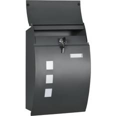 Homcom Brevlåda Metall Modern Låsbar 32 x 10 x 45 cm