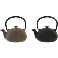 Teapots Home ESPRIT Black Beige Stainless Steel 300 ml 2 Units Teapot