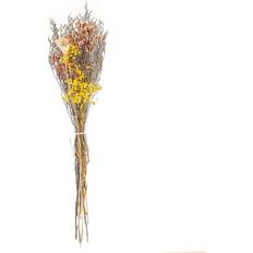 Beliani Decorative Items Beliani Dried Flower Bouquet 65 cm Orange Yellow Artificial Plant